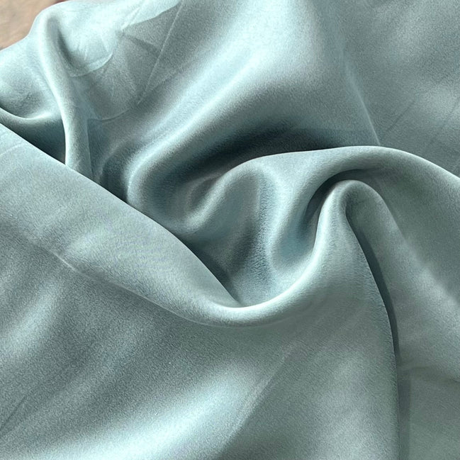 Blue- Gray “Ether" Pure Silk Sueded (Sand Washed) Charmeuse Fabric 44" Wide (355)
