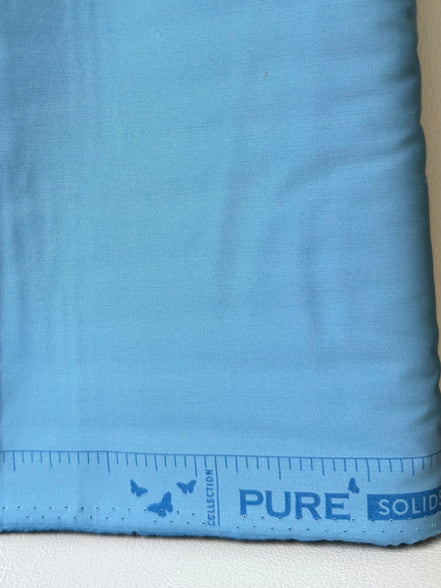 Blue Cotton Fabric- "Aero Blue”- Art Gallery Fabrics- AGF Solid- 44" Wide- PE-477