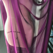 Bright Wine/ Purple Iridescent Pure Silk Chiffon 54