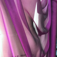 Bright Wine/ Purple Iridescent Pure Silk Chiffon 54