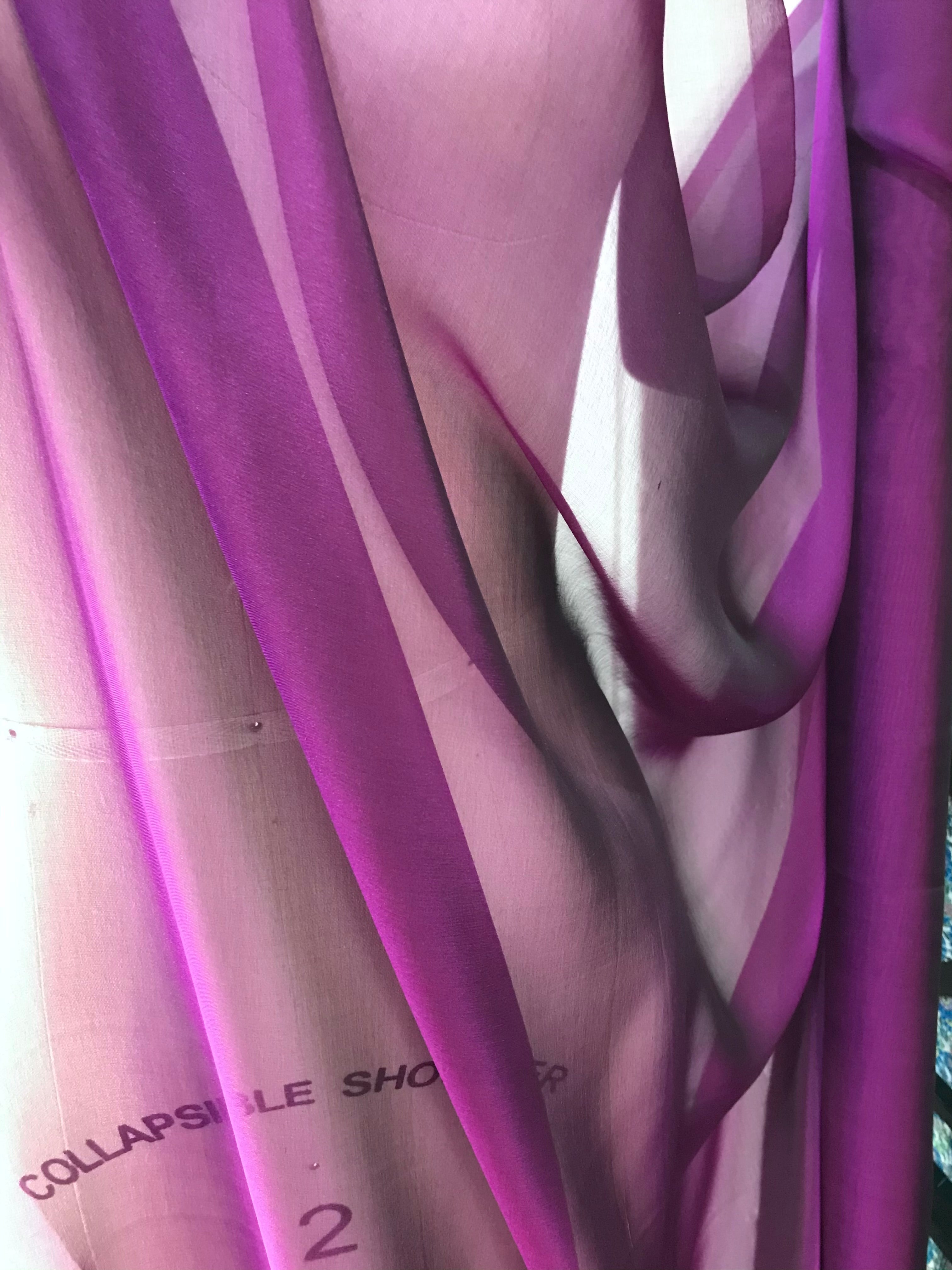 Bright Wine/ Purple Iridescent Pure Silk Chiffon 54