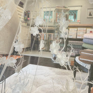 White 3D Floral- European Embroidered Tulle- 52
