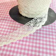 3380 Off White 100% Cotton Lace- 3/4
