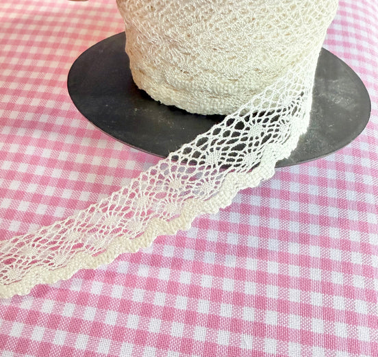 3380 Off White 100% Cotton Lace- 3/4" Wide or 20MM