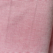 Red and White Seersucker Stripe- 57” Wide- Cotton Poly Blend