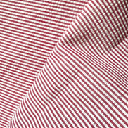 Red and White Seersucker Stripe- 57” Wide- Cotton Poly Blend