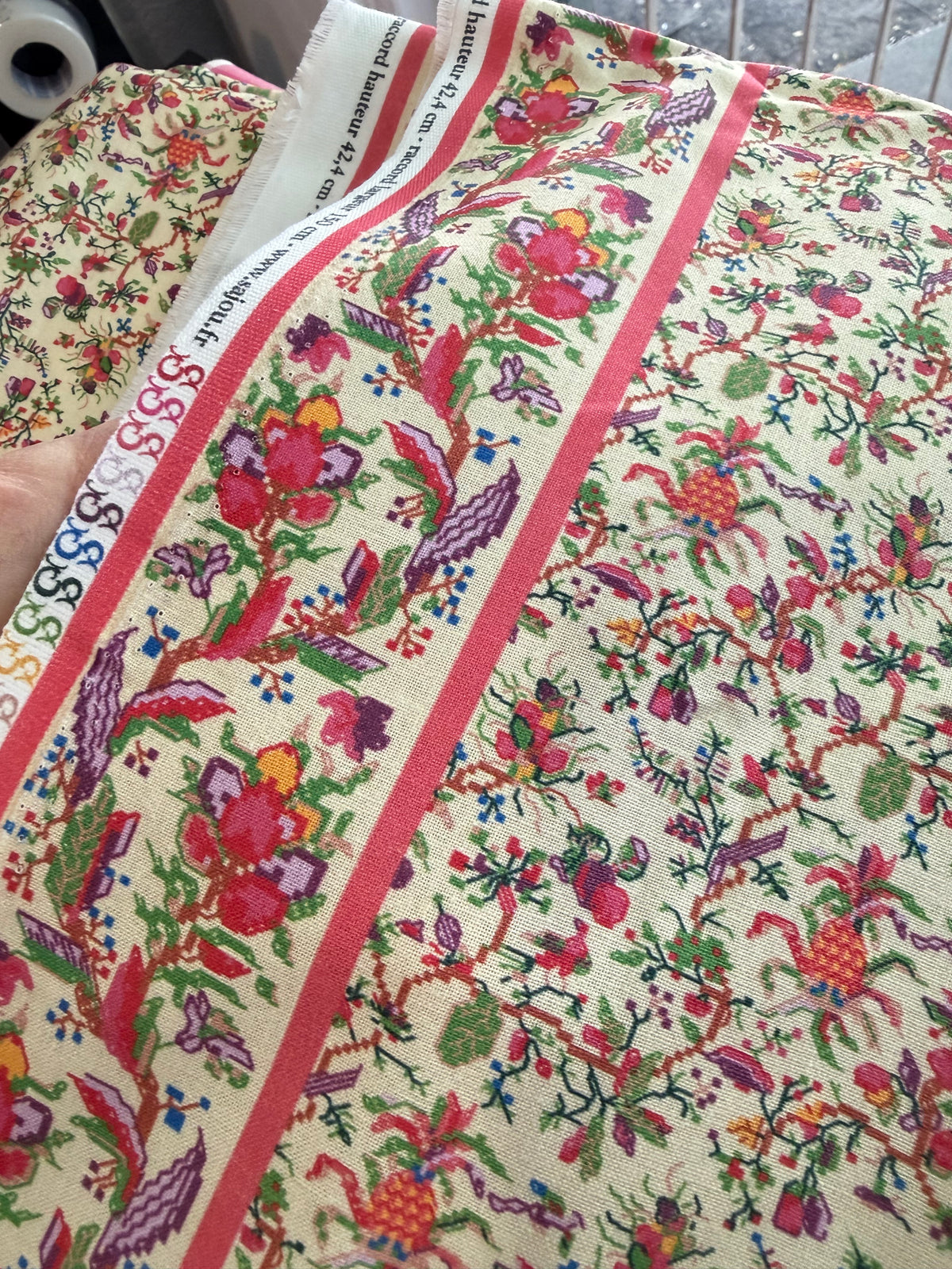 Half Yard- Sajou Marie Antoinette's Pineapple Cotton Fabric- 59