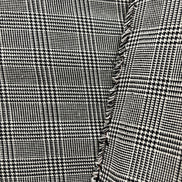 Sevenberry: Black, White Classic Plaid Twill- Lightweight Cotton- 57”- “Pepper