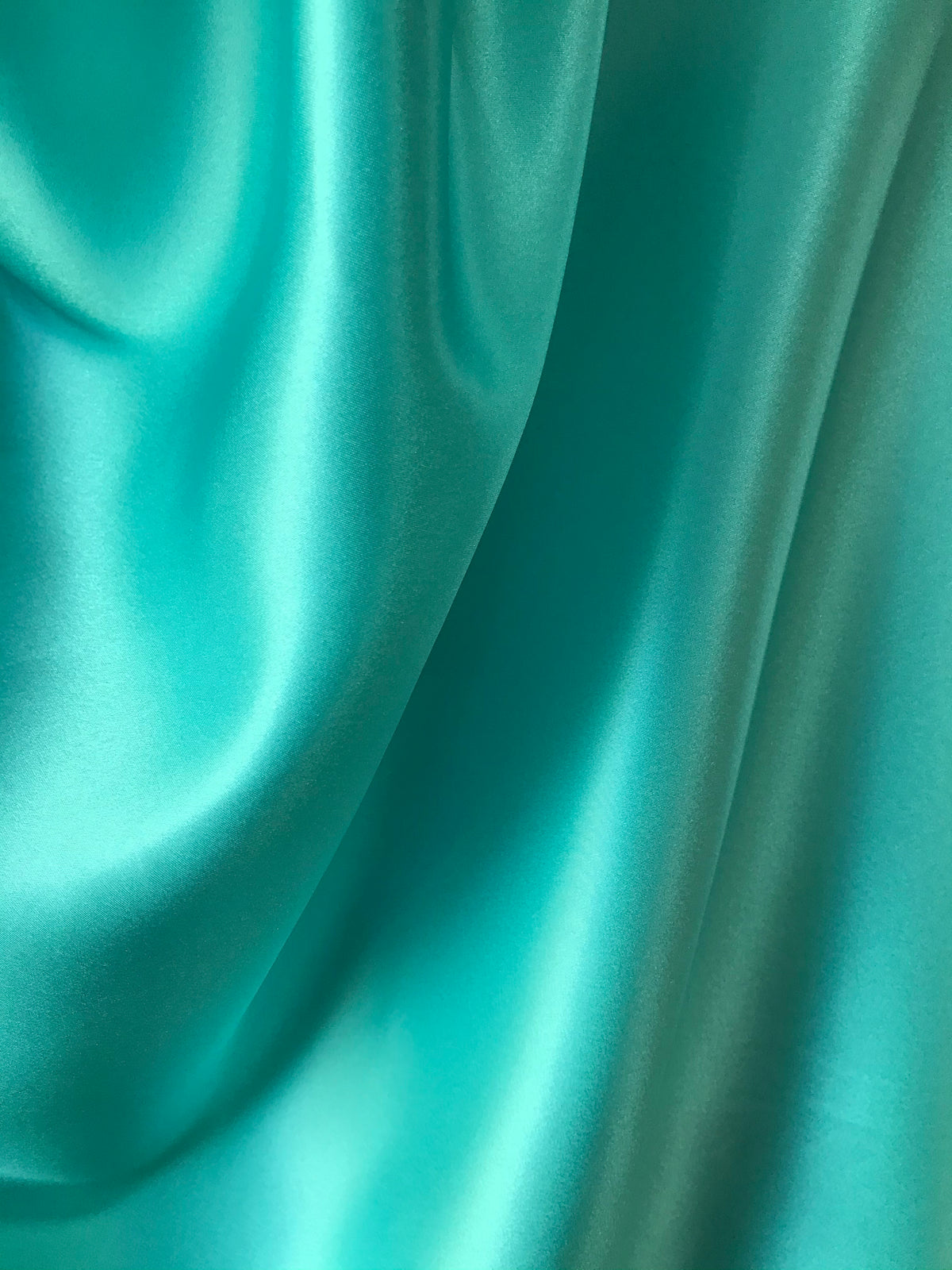 Capri Blue 18.5 mm Pure Silk Charmeuse Fabric- 45