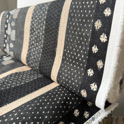 Boro Stripe- Black, Tan- Cotton Dobby- 44