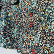 William Morris Large Florals- 44” Wide Cotton Fabric- “Blackthorn- Indigo