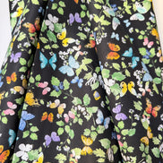 Sunlit Sonnet Butterfly Garden- Black- Cotton Fabric- 44