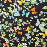 Sunlit Sonnet Butterfly Garden- Black- Cotton Fabric- 44