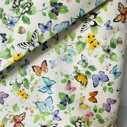 Sunlit Sonnet Butterfly Garden- Cream- Cotton Fabric- 44