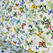 Sunlit Sonnet Butterfly Garden- Cream- Cotton Fabric- 44