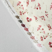 Renew Sweet Pea Latte- Cream- Floral- Cotton Fabric- 44