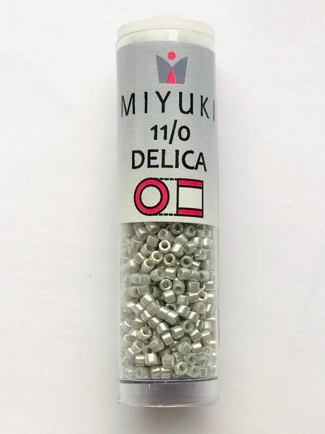 Miyuki 11/0 Delica Glass Beads- CEYLON GRAY (2021)