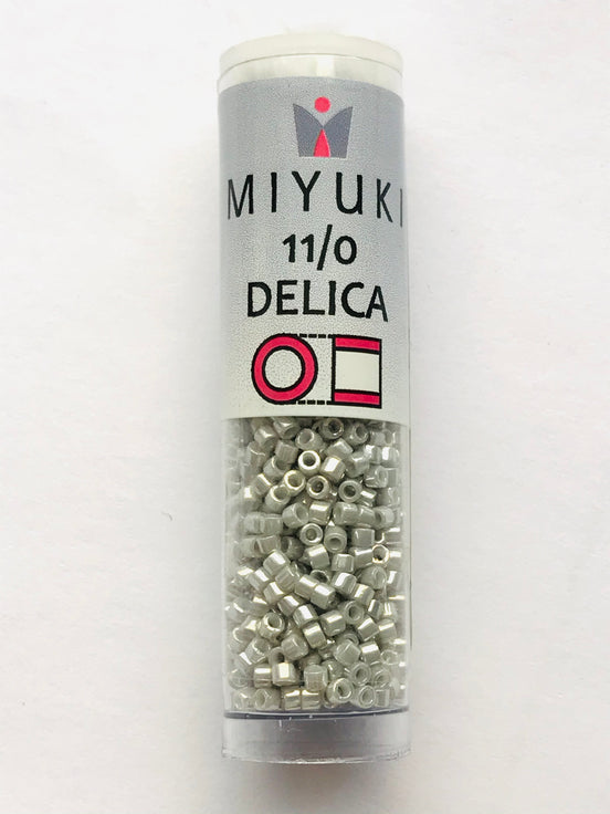 Miyuki 11/0 Delica Glass Beads- CEYLON GRAY (2021)
