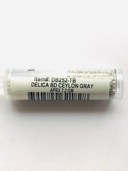 Miyuki 11/0 Delica Glass Beads- CEYLON GRAY (2021)
