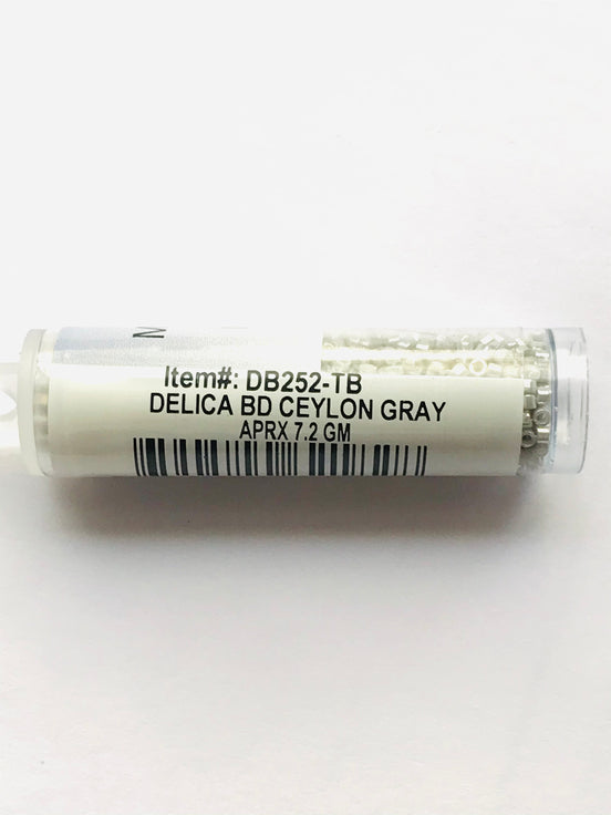 Miyuki 11/0 Delica Glass Beads- CEYLON GRAY (2021)