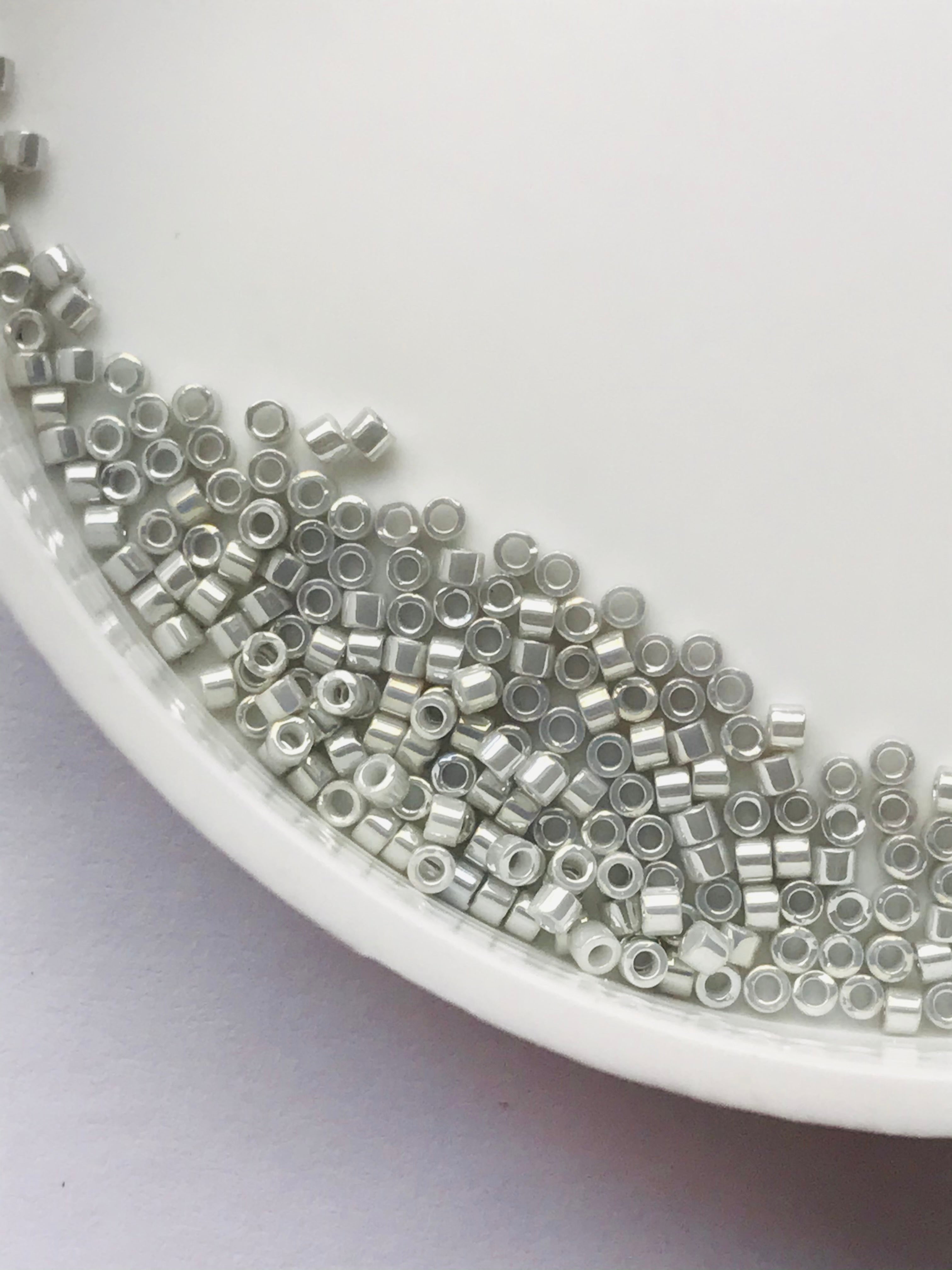 Miyuki 11/0 Delica Glass Beads- CEYLON GRAY (2021)