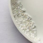 Miyuki 11/0 Delica Glass Beads-WHITE PEARL AB (2022)