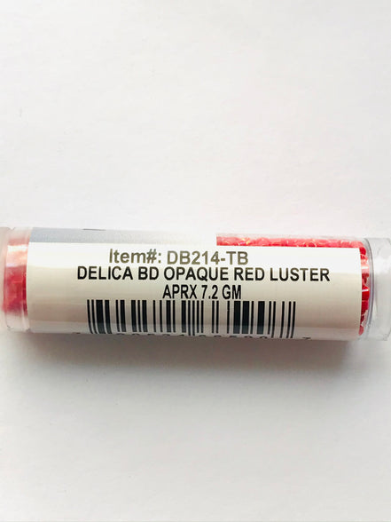 Miyuki 11/0 Delica Glass Beads-OPAQUE RED LUSTER (2023)