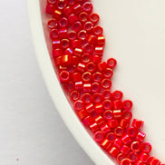 Miyuki 11/0 Delica Glass Beads-OPAQUE RED LUSTER (2023)