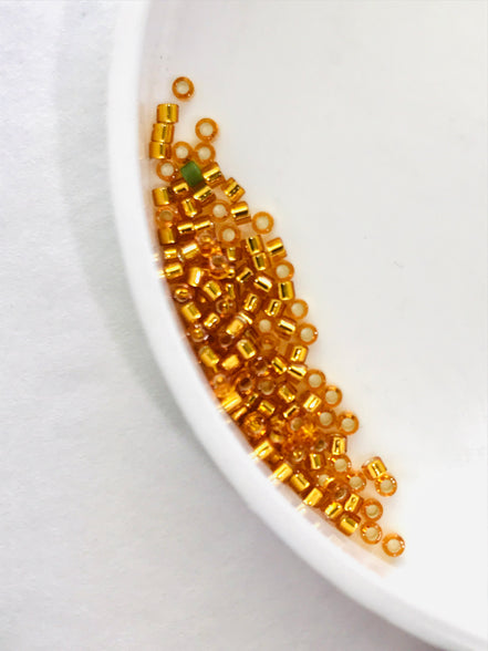 Miyuki 11/0 Delica Glass Beads- S/L MARIGOLD (2027)