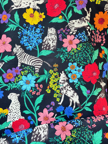 Echino Wonder Cotton Linen Canvas - Black- 44"