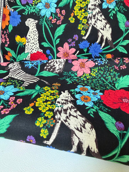 Echino Wonder Cotton Linen Canvas - Black- 44"