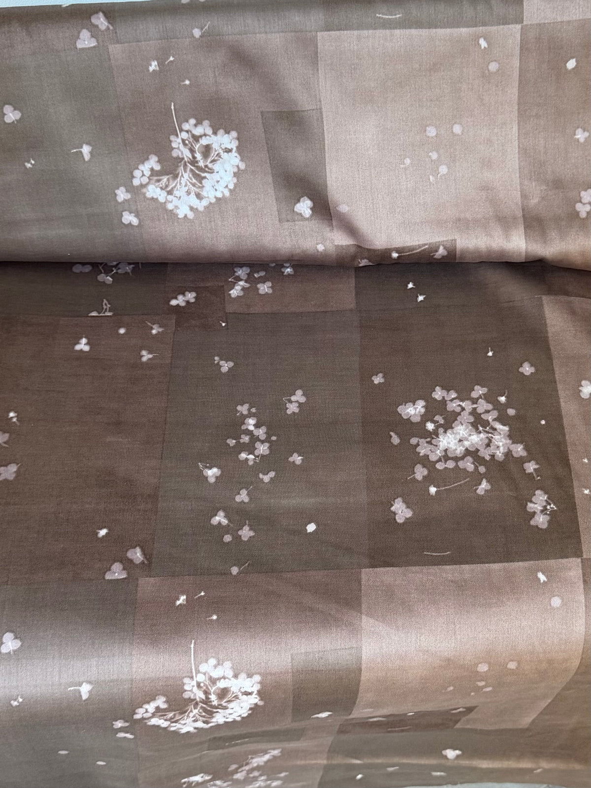 Nani Iro Brown Cotton Sateen- Microcosmos- 43