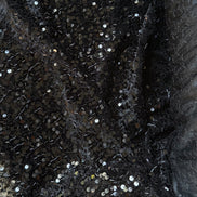 Black Stretch Velvet with Sequins and Beads- 52