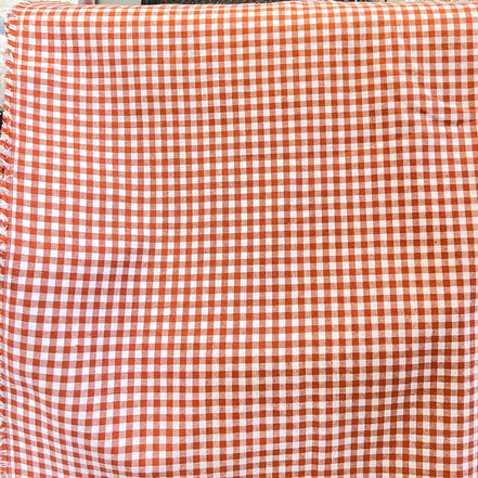 Essex Yarn Dyed Classic Wovens- Linen- Cotton Blend- “Strawberry"- Gingham- 43” Wide