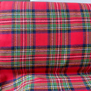 Mammoth Flannel “Red” Green Plaid- Cotton Fabric- 44