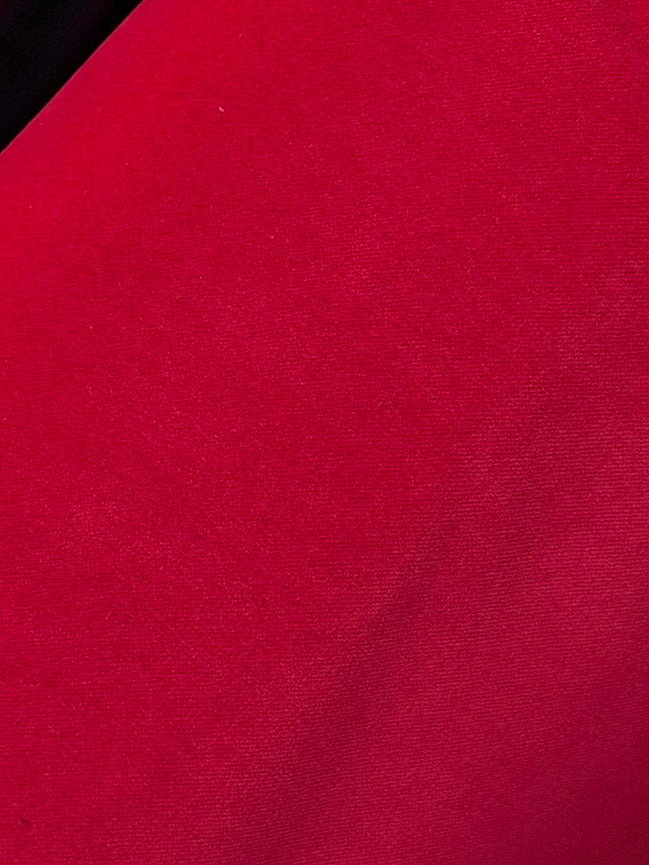 Cotton Velveteen- "Rouge" Red- 56"