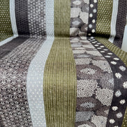 Boro Stripe- Brown, Olive Green- Cotton Dobby- 44