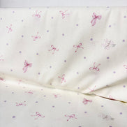 Pink Bows and Teeny Tiny Mouse on Off White- Cotton Fabric- 44