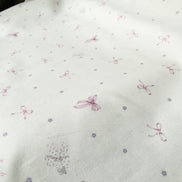 Pink Bows and Teeny Tiny Mouse on Off White- Cotton Fabric- 44