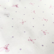 Pink Bows and Teeny Tiny Mouse on Off White- Cotton Fabric- 44