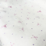 Pink Bows and Teeny Tiny Mouse on Off White- Cotton Fabric- 44