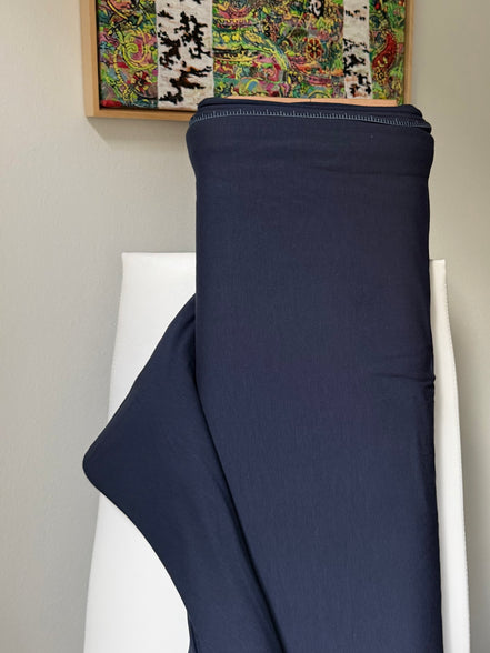Navy "Deep Dark Ocean" Solid KNIT Cotton Fabric- 58” Wide- Art Gallery- AGF