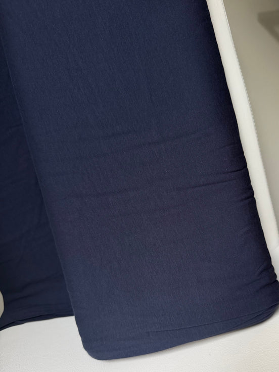 Navy "Deep Dark Ocean" Solid KNIT Cotton Fabric- 58” Wide- Art Gallery- AGF