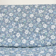 Flownny 100% Cotton Fabric - Lawn- Light Blue, White Floral- 43