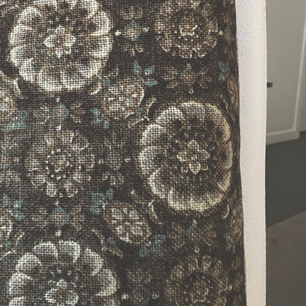 Taupe, Tan on “Brown"- Round Floral Medallion- Sevenberry Japanese Nara Homespun- Cotton Fabric- 42” Wide