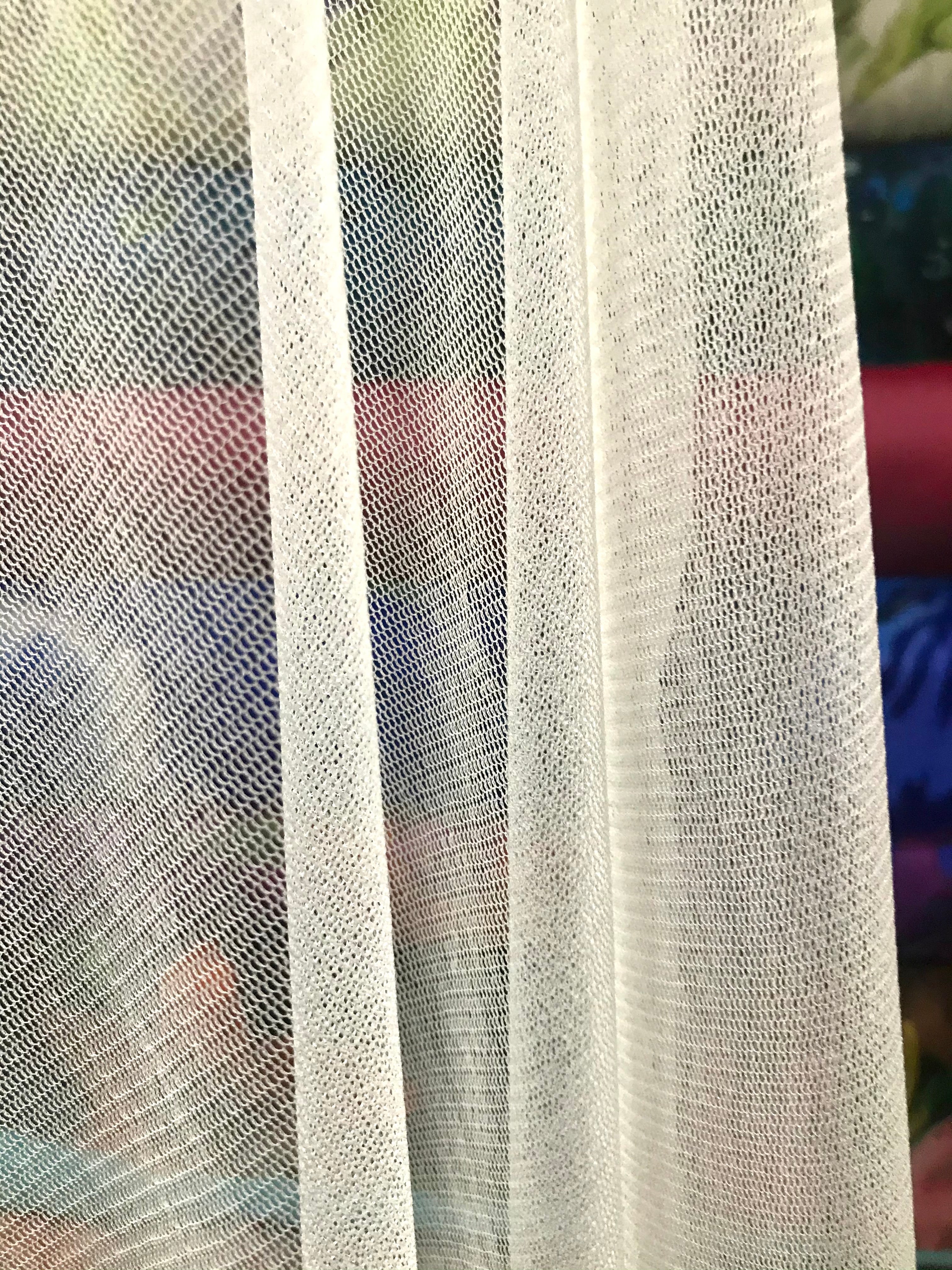 Natural White Pure Silk Tulle- 52