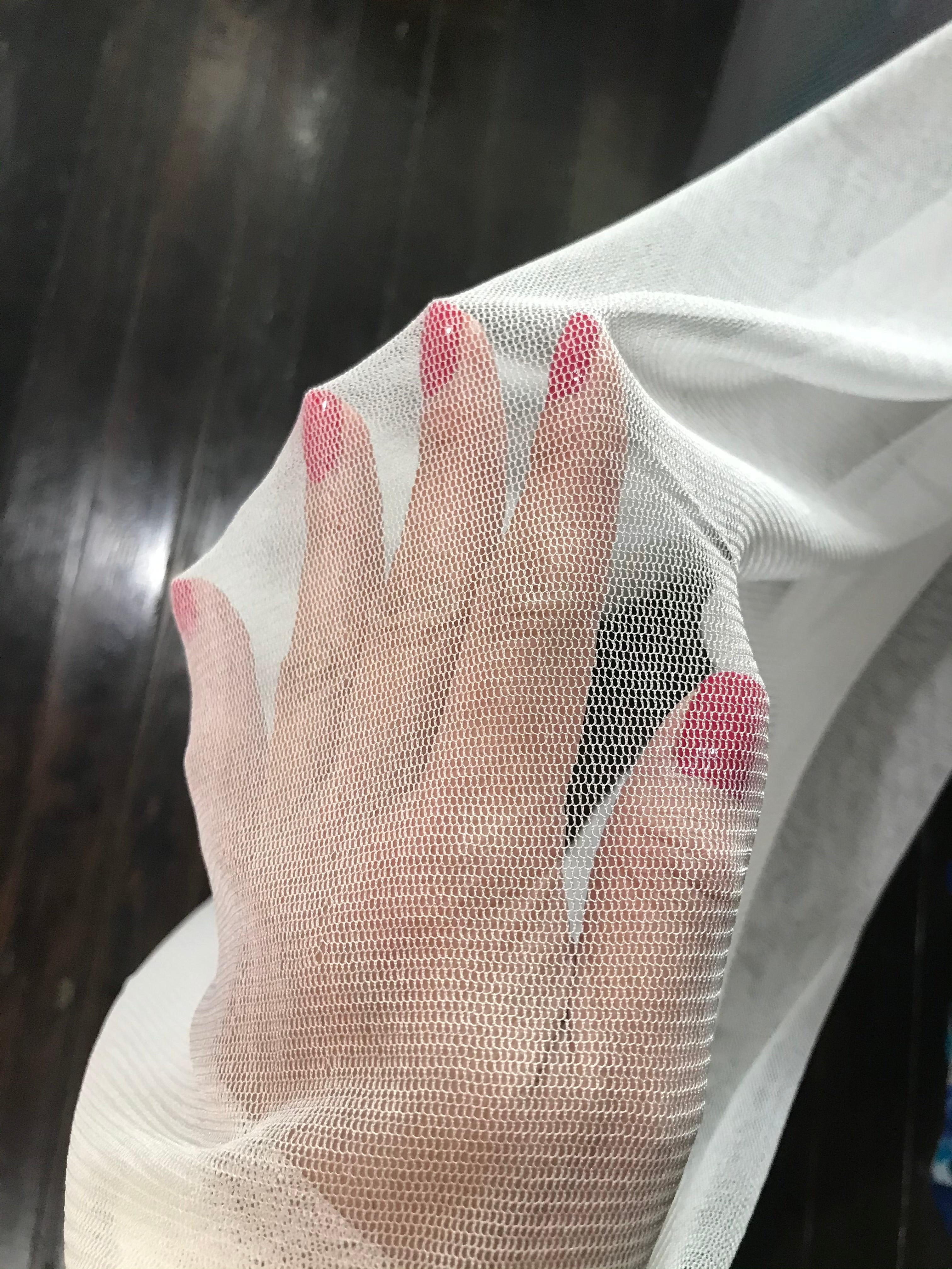 Natural White Pure Silk Tulle- 52