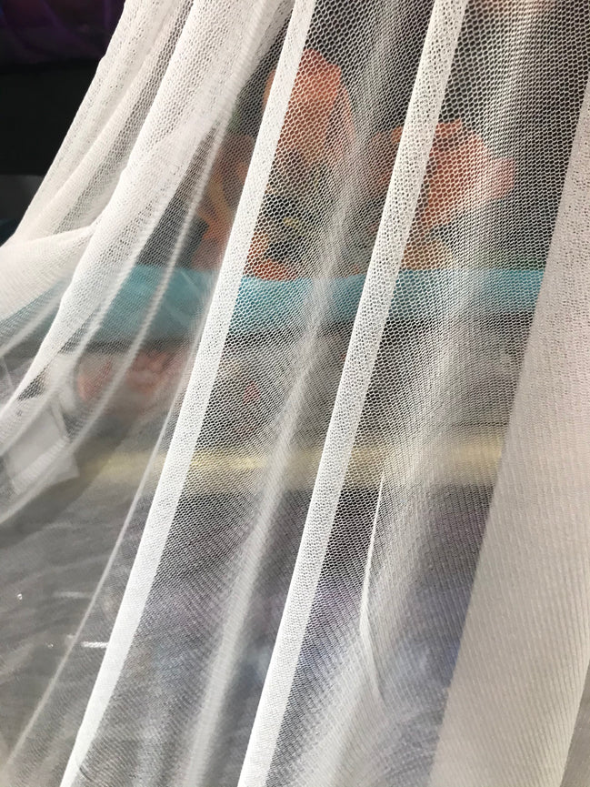Natural White Pure Silk Tulle- 52" Wide (1304)