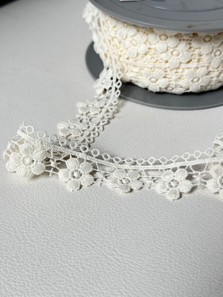 3727 Off-White 100% Polyester Guipure 27mm or 1"
