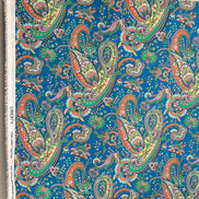 Liberty London- Florence Melody Tana Lawn Cotton- Blue, Yellow, Green, Orange- Red- Paisley
